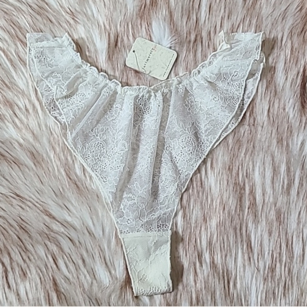 NWT Free People Intimately Gia Lace Tanga Underwear Ivory Various Sizes